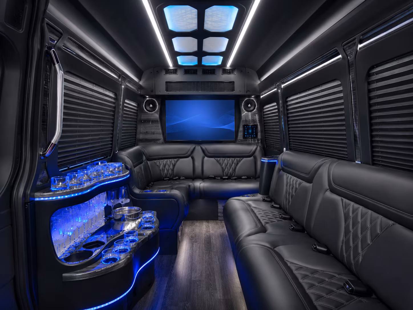 st petersburg 18 passenger party bus interior